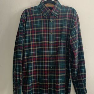 Tommy Hilfiger Plaid button down shirt preppy size Medium